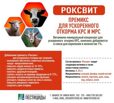 витамины амвей бишкек in Кыргызстан | ВИТАМИНЫ И БАД: Премикс «Роксвит» для ускоренного откорма крс и