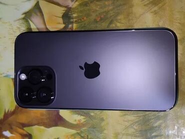 поко телефон: IPhone 14 Pro, Б/у, 128 ГБ, Deep Purple, Защитное стекло, Чехол, Коробка, 89 %