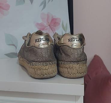bata bunda: Replay ženske patike/espadrile sa platformom - Model: Replay, logotip — 3