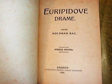 fox: EURIPIDOVE DRAME - KNJIGA DRUGA Preveo Koloman Rac Izvanredno izdanje — 2