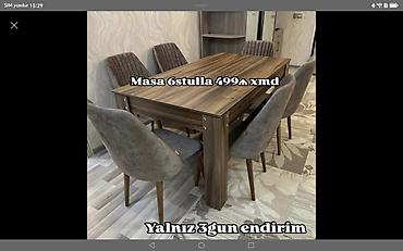 masa desdi: Yeni, Açılmayan, 6 stul — 1