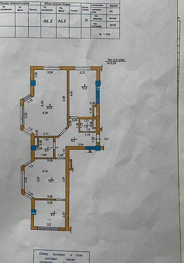 7 1: 2 комнаты, 72 м², 12 мкр Элитка, 9 этаж — 9