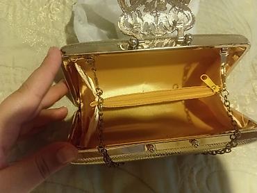 ted baker: Qızılı rəngli zərif clutch çantası - Material: parıltılı teksturalı — 3