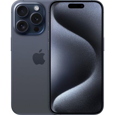 Apple iPhone: IPhone 15 Pro, 128 GB, Black Titanium, Face ID, Sənədlərlə