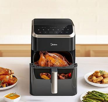 57: Аэрогриль (фритюрница без масла) Midea с двойной корзиной - Два — 1