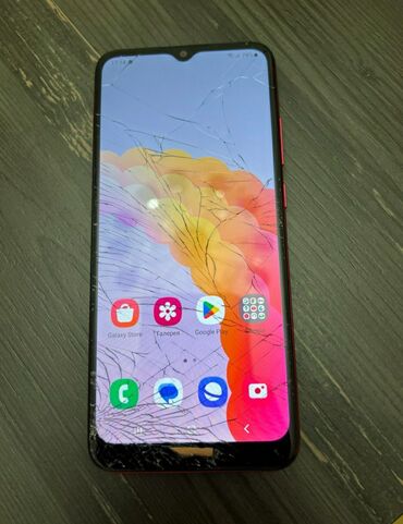 Samsung: Samsung Galaxy A03, 64 GB, rəng - Qırmızı, Qırıq, Sensor, İki sim kartlı