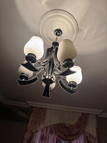 Çılçıraq, 5 lampa, Şüşə