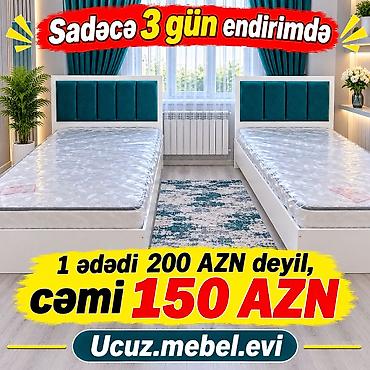 Çarpayılar: Məhsul: Tək nəfərlik çarpayı və döşək dəsti - Ağıllı, müasir dizaynlı — 2