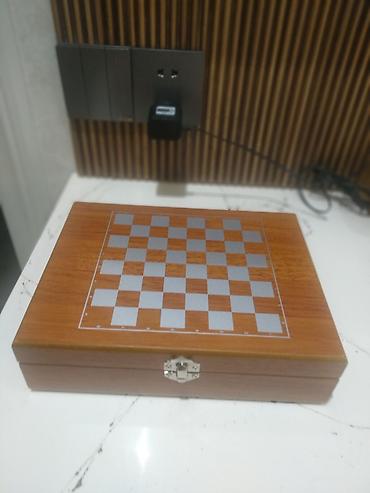 İdman və hobbi: Azerbaijan Souvenir – Şahmat və içki seti olan taxta qutu Məhsul — 2