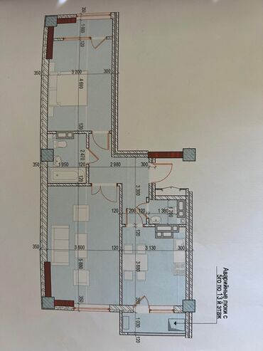 Продажа квартир: 2 комнаты, 67 м², Элитка, 2 этаж, ПСО (под самоотделку)