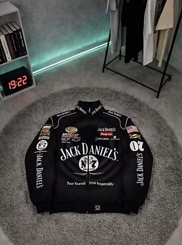 национальный пиджак: Гоночная куртка-бомбер Jack Daniel’s No.7 - Цвет: чёрный с — 1