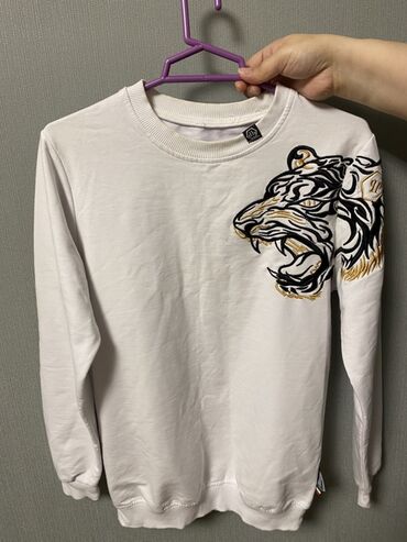 детские леопардовые лосины: Мужская толстовка, Philipp Plein, M, цвет - Белый