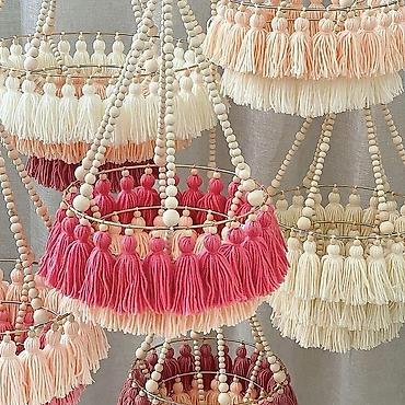 Люстры: Подвесной светильник из кистей (boho/эко-стиль) - Тип: потолочная — 5