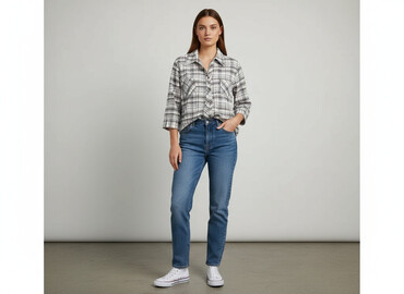 koszula w kratę damska sinsay: Women`s shirt, size M