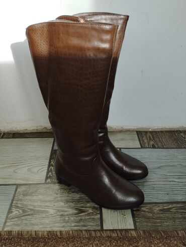 мужской зимний обувь: Сапоги, 40, цвет - Коричневый