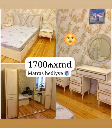 tek dolablar: Двуспальная кровать, Шкаф, 2 тумбы, Трюмо, Новый