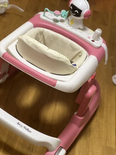 Нитриловые перчатки: Uşaq gəzdirəni – Baby Walker - Rəng: çəhrayı/ağ - Yumşaq, hündür