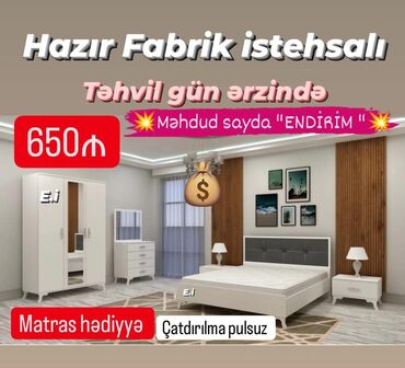 спални мебеллар: Yataq dəsti reng seçimi var