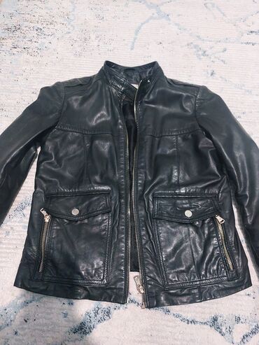 секонд хенд кожаные куртки: Кожаная куртка, Косуха, Натуральная кожа, Приталенная модель, S (EU 36)