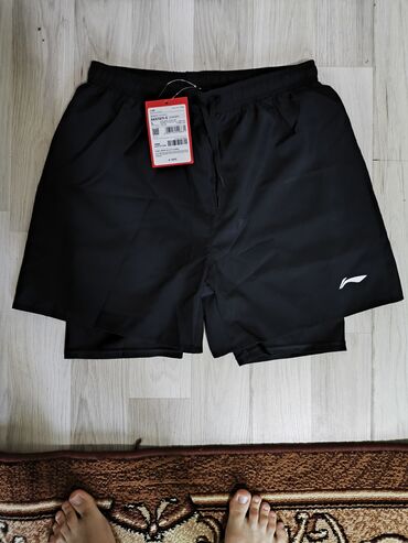 шорты для плавания мужские: Эркектердин шортасы, S (EU 36), Li-Ning, Жаңы, түсү - Кара, Акысыз жеткирүү, Акылуу жеткирүү