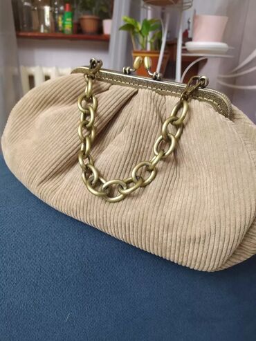Классические сумки: Продаю новая сумочка редикюль,в бежевом цвете, х/б вельвет, бархат в at lalafo.kg — 26 Классические сумки: Продаю новая сумочка редикюль,в бежевом цвете, х/б вельвет, бархат в — 26