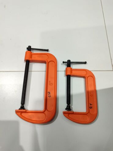 Qaynaq, svarka aparatları: Məhsul: G‑tipli sıxac (C-clamp) dəsti – 2 ədəd Xüsusiyyətlər: -