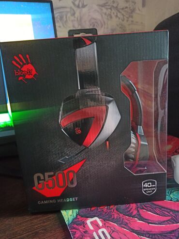 Динамиктер, гарнитуралар жана микрофондор: Наушники Bloody G500 Gaming Headset
Новые, ни разу не использвались