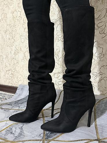 бу сапошка: Сапоги, 37, Basconi, Б/у, цвет - Черный, Самовывоз — 1