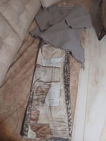pull and bear rs: Asimetrični komplet bluza + duga suk/rus pantalone - Bluza: siva — 3