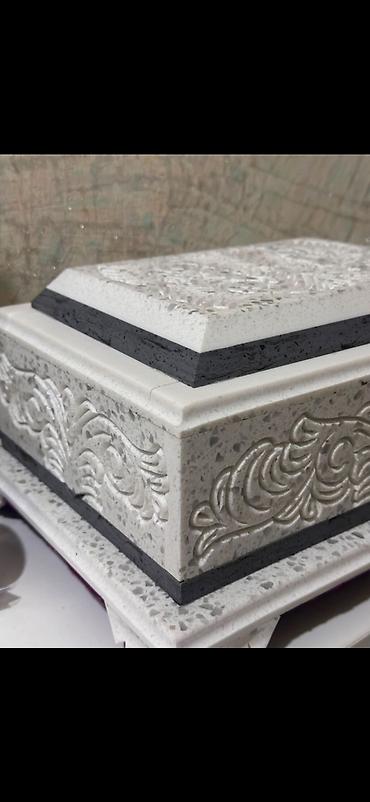 sandiq: Qranit/akril daşdan dekorativ qutu - Material: süni daş/qranit tipli — 2