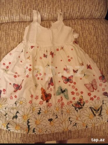 детское платье туника: Детское платье H&M, цвет - Белый