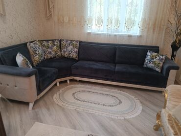 Divanlar: Künc divan, Açılmayan, Bazasız, Vеlur parça, Çatdırılma yoxdur — 8