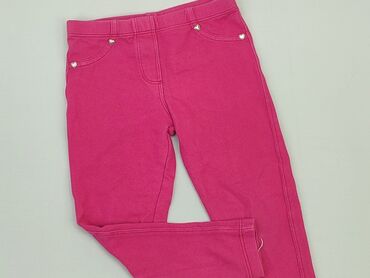 elastyczne spodnie z wysokim stanem: Material trousers, 3-4 years, 104, condition - Good