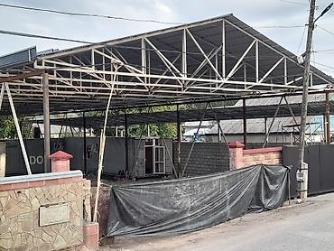 Навесы: Навес, Двускатный, Металл, Черепица, Установка — 5