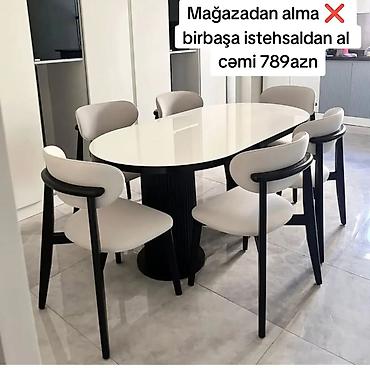 temiz su: Mətbəx üçün, Yeni, Açılmayan, Oval masa, 6 stul — 1