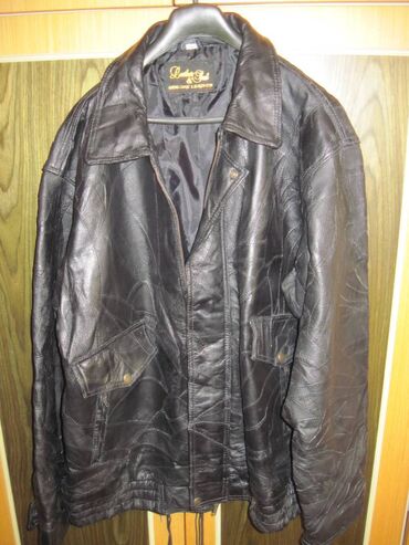 kožni šorc: Leather jacket Genuine leather, color - Black