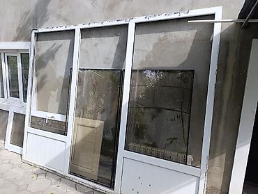 набор инструментов: Plastik şüşəli qapı ölçüləri uzunluq 2 metr 77 sm hündürlük 2 metr 18 — 3