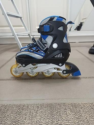 tech deck: Синие ролики для катания. Размер можно увеличить и уменьшить от 35 до — 2