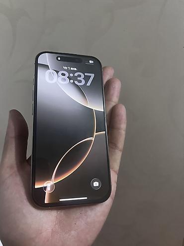 pc case: IPhone 16 Pro, Б/у, 256 ГБ, Серебристый, Защитное стекло, Чехол, 92 % — 1