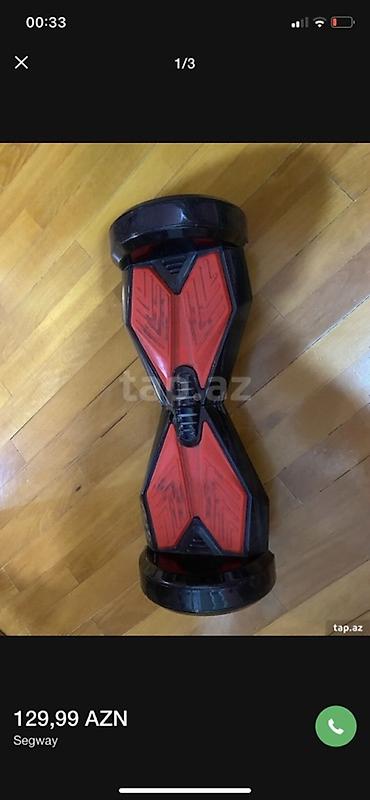 Giroskuterlər: Hovərbord (Segway tipli elektrikli skuter) - Rəng: qara-qırmızı - — 2