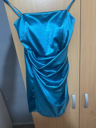haljine za debele: S (EU 36), color - Light blue, Cocktail, With the straps