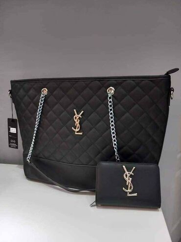 h m crna saten: Yves Saint Laurent torba i novčanik YSL Novo Torba 3100din. Novčanik