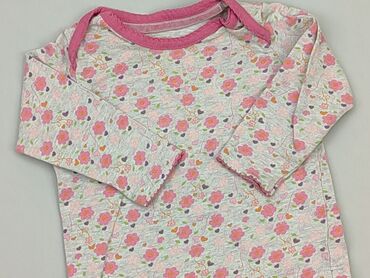bluzka z bufiastymi rękawami w kwiaty: Bluzka, Marks & Spencer, 3-6 m, stan - Dobry