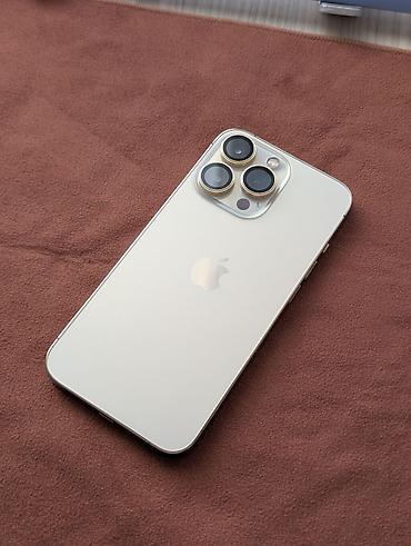 IPhone 13 Pro, Б/у, 128 ГБ, Matte Gold, Чехол, 72 %