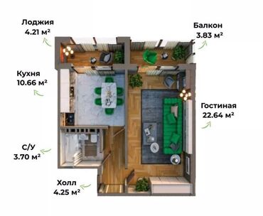 Продажа квартир: 1 комната, 49 м², 108 серия, 5 этаж, ПСО (под самоотделку)