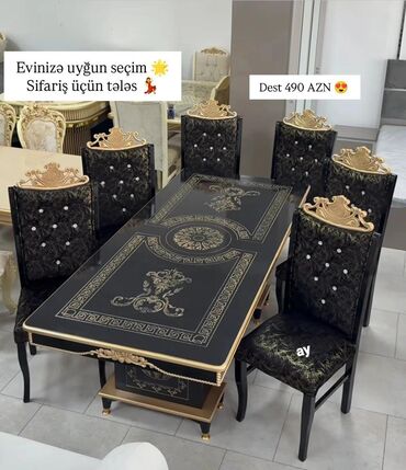 Dolablar: Qonaq otağı üçün, Yeni, 6 stul
