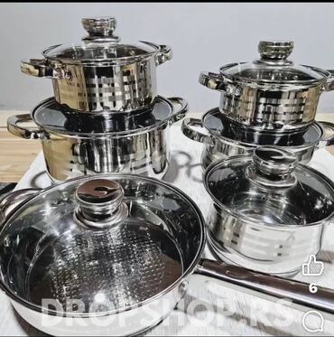 Šerpe: Cena 6290 din Set Kuhinjskog Posuđa – Excellent Line Inox Collection