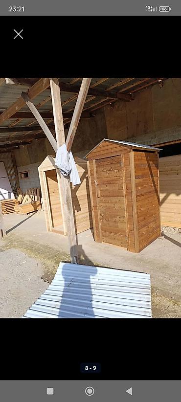 Уличный туалет: Туалетная кабинка, будка, Материал: Дерево — 4