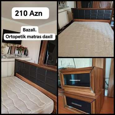 Yataq otağı dəstləri: İkinəfərlik çarpayı, Matras ilə