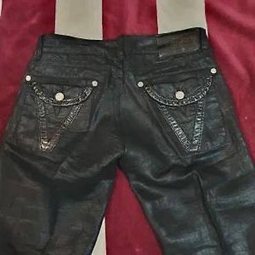 Ostala muška odeća: VERSACE PANTALONE VEL. S VOSKIRANE | Versace crne pantalone od lana — 5